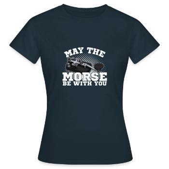 Mortar Radio Radio Amateur Radio Morse - Women's T-Shirt - navy - Front - AI Model Female 172 dark (172cm)