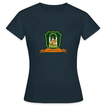 Andalusien Sevilla Iberische Halbinsel Flagge - Frauen T-Shirt - Navy - Vorne - AI Model Female 172 dark (172cm)