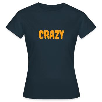 crazy - Frauen T-Shirt - Navy - Vorne - AI Model Female 172 dark (172cm)