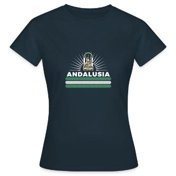 Andalusien autonome Gemeinschaft Spanien - Frauen T-Shirt - Navy - Vorne - AI Model Female 172 dark (172cm)
