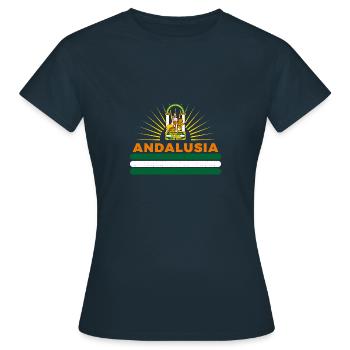 Andalusien autonome Gemeinschaft Spanien - Frauen T-Shirt - Navy - Vorne - AI Model Female 172 dark (172cm)