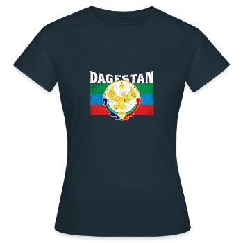 Dagestan Kaukasus Flagge Adler Region Reise - Frauen T-Shirt - Navy - Vorne - AI Model Female 172 dark (172cm)