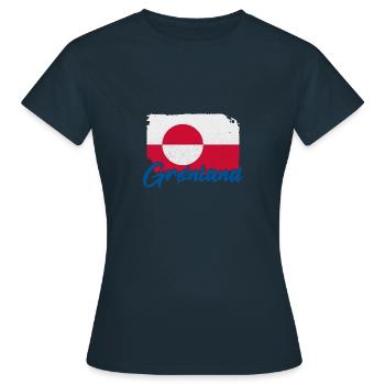 Grönland Kalaallit Nunaat Dänisch Insel - Frauen T-Shirt - Navy - Vorne - AI Model Female 172 dark (172cm)