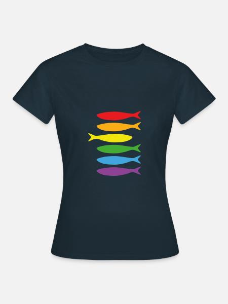 Les sardines LGTBI - Frauen T-Shirt - Navy