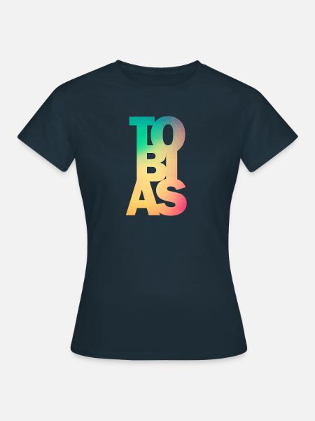 Tobias, Geschenk, Geburtstag - Dame-T-shirt - marineblå