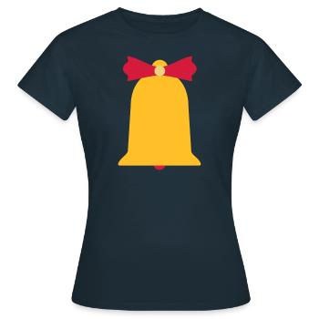 Glocke Weihnachtsglocke Glöckchen Glocken - Frauen T-Shirt - Navy - Vorne - AI Model Female 172 dark (172cm)