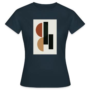 art moderne, équilibre - T-shirt Femme - marine - Devant - AI Model Female 172 dark (172cm)