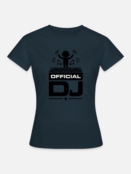 Dj Turntables - Dame-T-shirt - marineblå