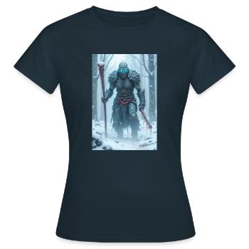 Êtres nordiques morts-vivants gardant des trésors, possédant - T-shirt Femme - marine - Devant - AI Model Female 172 dark (172cm)