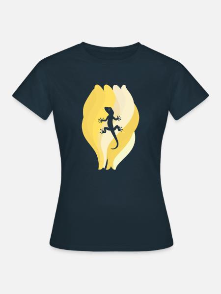 Echse Haustier Tropen - Frauen T-Shirt - Navy