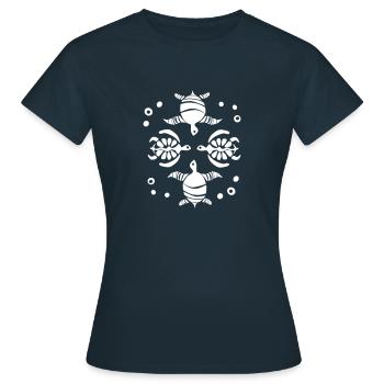 Underwater world with Schildis - Women's T-Shirt - navy - Front - AI Model Female 172 dark (172cm)