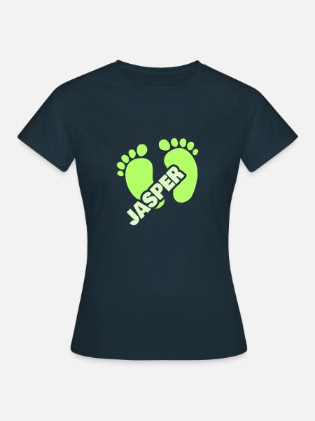 Fußabdruck Jasper - Frauen T-Shirt - Navy