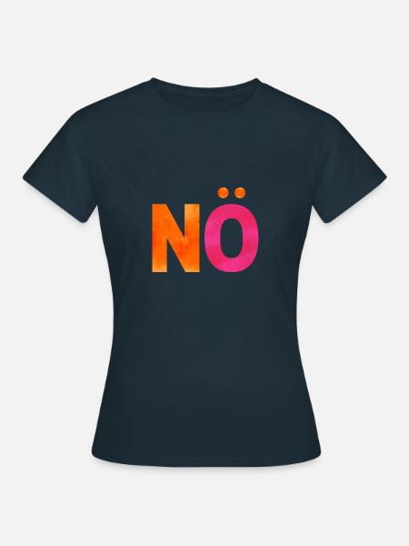 NÖ. Ein Shirt, ein Wort. - Frauen T-Shirt - Navy