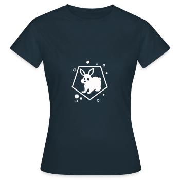 Rabbit - Rabbit Nature Easter - Women's T-Shirt - navy - Front - AI Model Female 172 dark (172cm)