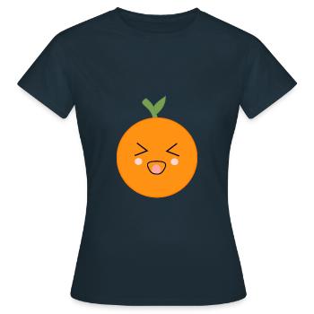 Kawaii Oranges Kawaii Fruits Kawaii Fruit - T-shirt Femme - marine - Devant - AI Model Female 172 dark (172cm)