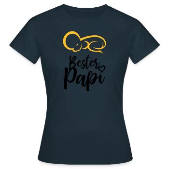 Bester Papi Vatertag Geschenk - Frauen T-Shirt - Navy - Vorne - AI Model Female 172 dark (172cm)