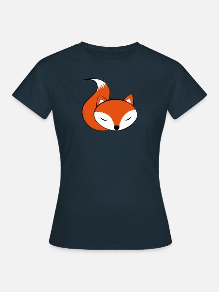 schlafender FoxiFuchs - Frauen T-Shirt - Navy