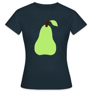 birne - Frauen T-Shirt - Navy - Vorne - AI Model Female 172 dark (172cm)