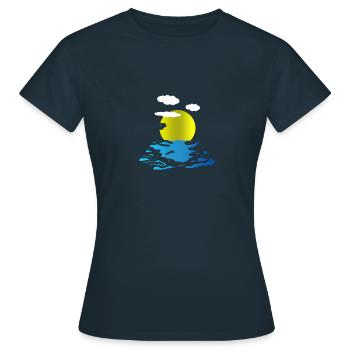 sea - Women's T-Shirt - navy - Front - AI Model Female 172 dark (172cm)