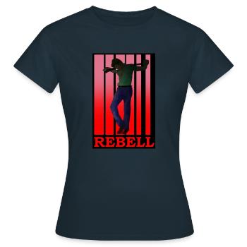 A rebel - Women's T-Shirt - navy - Front - AI Model Female 172 dark (172cm)