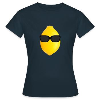 Citron à lunettes - T-shirt Femme - marine - Devant - AI Model Female 172 dark (172cm)