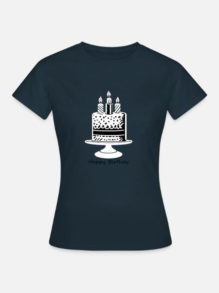 Birthday Cake - Frauen T-Shirt - Navy