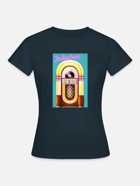 Juke-box des années 1950 - T-shirt Femme - marine