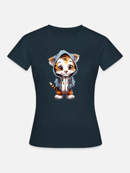 Cooler Baby Tiger - Frauen T-Shirt - Navy
