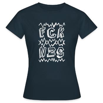 FCK NZS - T-shirt Femme - marine - Devant - AI Model Female 172 dark (172cm)
