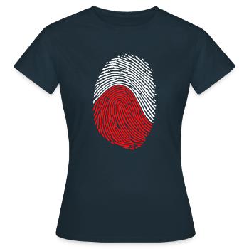 Carte d’identité de la Pologne - T-shirt Femme - marine - Devant - AI Model Female 172 dark (172cm)