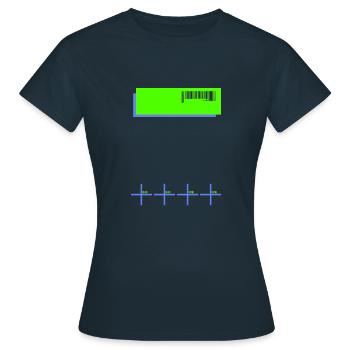 CNTRL Cyberpunk - Frauen T-Shirt - Navy - Vorne - AI Model Female 172 dark (172cm)