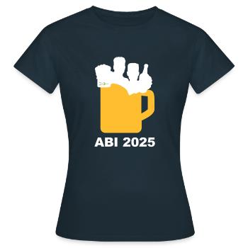 Bier Liga Logo ABI 2025 Maßkrug 1 - Frauen T-Shirt - Navy - Vorne - AI Model Female 172 dark (172cm)