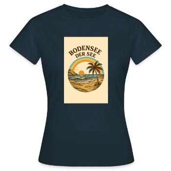 Le lac de Constance - LE lac - T-shirt Femme - marine - Devant - AI Model Female 172 dark (172cm)