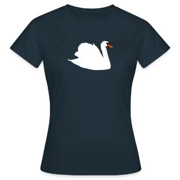 cygne - T-shirt Femme - marine - Devant - AI Model Female 172 dark (172cm)