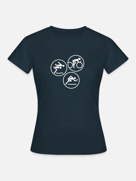 Triathlon Design NEW 1c - Frauen T-Shirt - Navy
