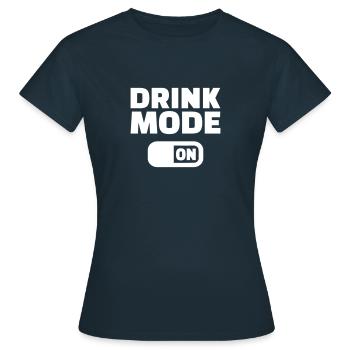 Drink Mode on - Women's T-Shirt - navy - Front - AI Model Female 172 dark (172cm)