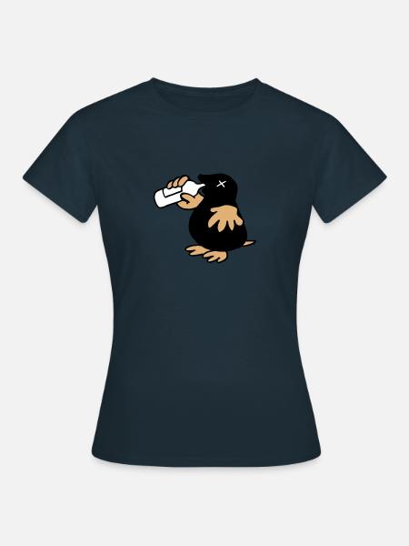 Maulwurf Saufwurf - Frauen T-Shirt - Navy