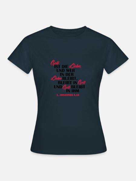 gott ist liebe - Frauen T-Shirt - Navy