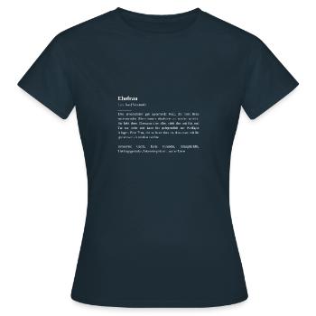 La femme Description d’une femme Meilleure femme - T-shirt Femme - marine - Devant - AI Model Female 172 dark (172cm)