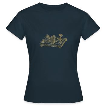 Vintage Morse Code Device, Retro Communication - Women's T-Shirt - navy - Front - AI Model Female 172 dark (172cm)