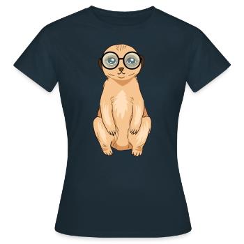 Suricate - T-shirt Femme - marine - Devant - AI Model Female 172 dark (172cm)