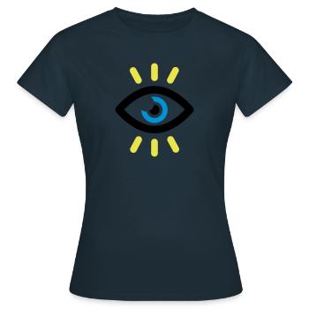 SYMBOLE OEIL OUVERT - T-shirt Femme - marine - Devant - AI Model Female 172 dark (172cm)
