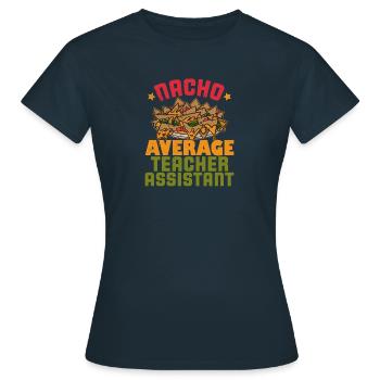 Nachos Cheese Mexico Mexican cuisine Jalapenos - Frauen T-Shirt - Navy - Vorne - AI Model Female 172 dark (172cm)