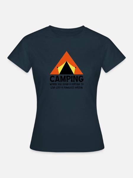 Camping - Frauen T-Shirt - Navy