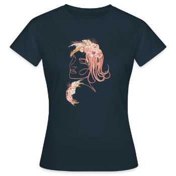 être passionné - T-shirt Femme - marine - Devant - AI Model Female 172 dark (172cm)