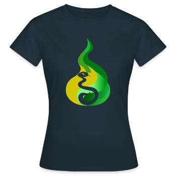 Serpents Serpent Tête de serpent - T-shirt Femme - marine - Devant - AI Model Female 172 dark (172cm)