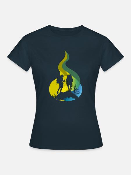 Wandern Wanderer - Frauen T-Shirt - Navy
