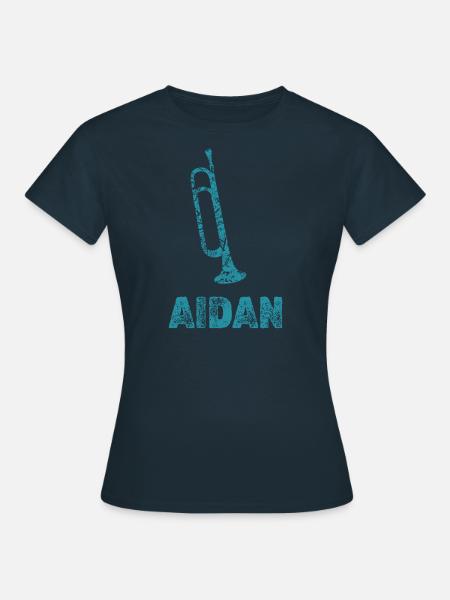 Vorname Aidan - Frauen T-Shirt - Navy