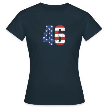 Vintage 46e président 46 drapeau américain - T-shirt Femme - marine - Devant - AI Model Female 172 dark (172cm)