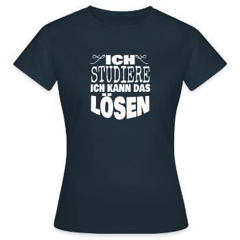étudiant - T-shirt Femme - marine - Devant - AI Model Female 172 dark (172cm)